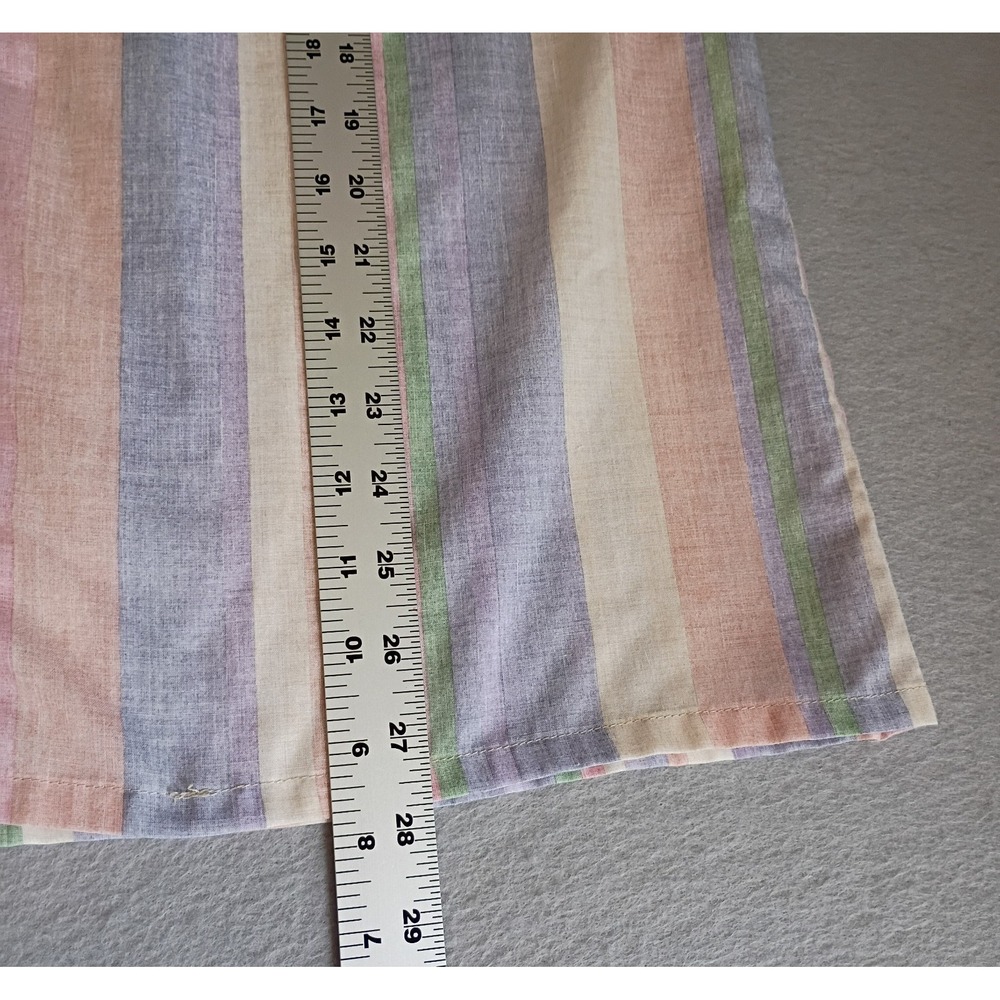 Vtg Fulton Street Button Up Mens M Short Sleeved Pastel Stripes 90s, NWOT - Picture 4 of 11